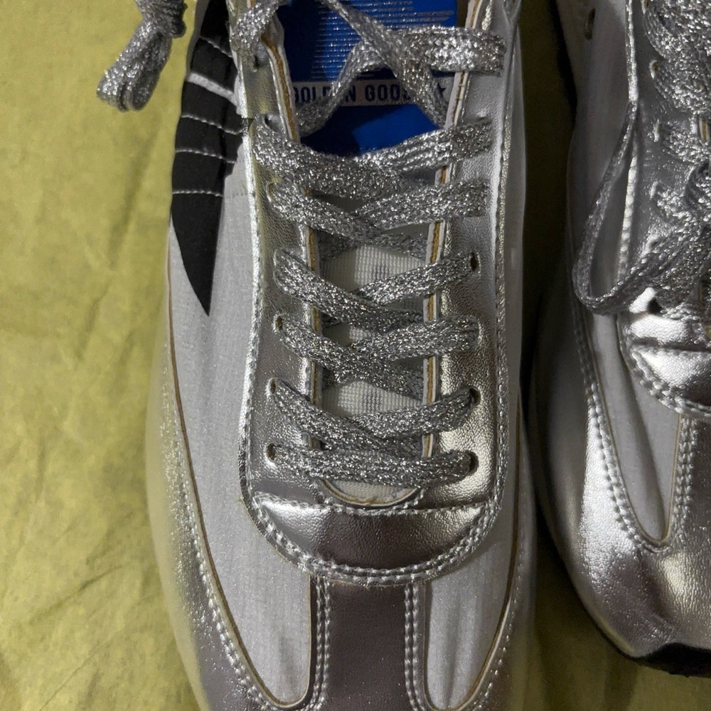 GOLDEN GOOSE Marathon Leather-Trimmed Ripstop Sneakers 12 Cm 28.6 - Picture 11 of 16